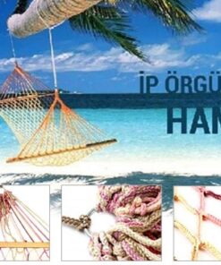 İp Örgülü Ahşap Hamak