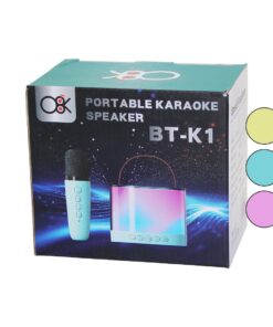 KARAOKE MİKROFONLU WİRELESS HOPARLÖR - SPEAKER IŞIKLI  USB ŞARJLI 10W DC5V- TF- AUX BT-K1