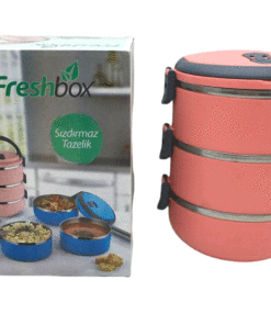 KOYU PEMBE 3LÜ SEFER TASI SAKLAMA KABI 1.8LT