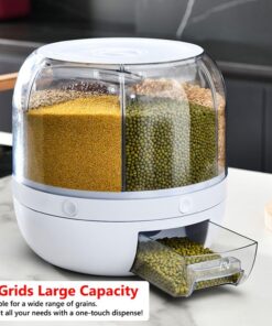 Kuru Gıda Ve Bakliyat Organizeri 360° Dönebilen 6 Bölmeli Ayrıştırıcılı Hava Geçirmez