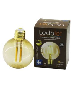 LEDOLET G-95  4W - E27   GOLD COLOR  FLAMENT RUSTİK AMPUL  400LUMEN - 2200K  KIRILMAZ GÖVDE