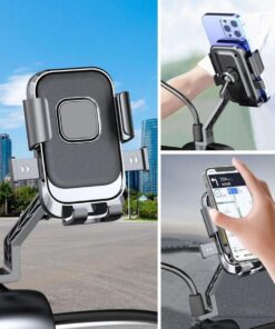 Motor,Motosiklet,Bisiklet ,Scooter İçin 360 Derece Dönebilen Dikiz Aynası Versiyonu Telefon Tutucu Aparat