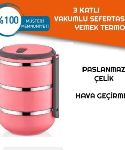 Sefer Tası Yemek Termosu Saklama Kabı Termosu 3lü - ÇELİK