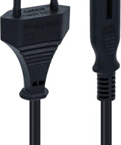 PS5/ PS4/ PS3 / XBox Series S-X Uyumlu 2 Pinli 1.5 Metre Güç Kablosu Teyp Fişi, Radyo Fişi, Led TV Elektrik Fişi 2Pin Güç Kablosu