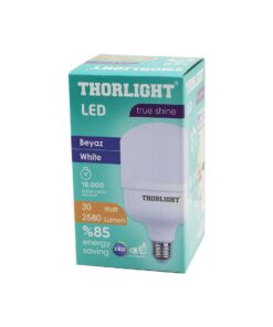 THORLIGHT T-30B  30W  E27 TORCH T-SHAPE  BEYAZ  LED AMPUL  2580 LUMEN - 6400K - 18000 SAAT - 2835 SMD LED