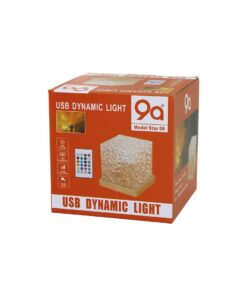 USB KUMANDALI RGB SU DESENLİ MİKA KRİSTAL PLASTİK GECE LAMBASI 9.5X9.5CMX11.5CM