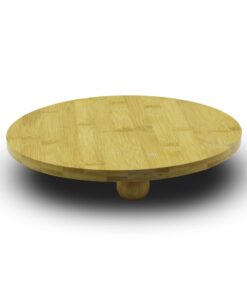 YUVARLAK=29CM   3 MİNİ TOP AYAKLI  AHŞAP BAMBU SUNUM TAHTASI - MİNİ SOFRA