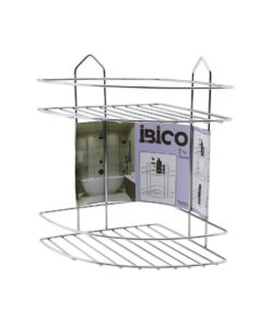 2 KATLI - ÜÇGEN   KROM   METAL  BANYO KÖŞELİK - DUŞKABİN RAF