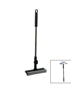 2İN1 BAŞLI=ÇEKPAS - FİLE KAPLI SÜNGER ÇOK AMAÇLI YÜZEY TEMİZLİK MOP -  KİLİTLİ UZAYAN METAL SAP=56-94CM