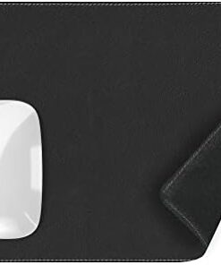 Navada - Gaming Oyuncu Gamer Hakiki Deri Mouse Pad, Deri Fare Altlığı, Hakiki Deri Ped, Dayanıklı Kaymaz Taban, Ofis Tipi Mouse Ped (Siyah)