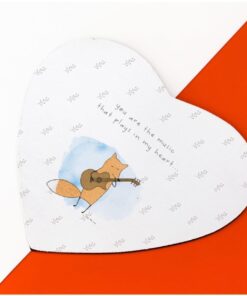 Sen Kalbimde Çalan Müziksin Mottolu Minimal Kalp Mouse Pad - Mousepad - Fare Altlığı