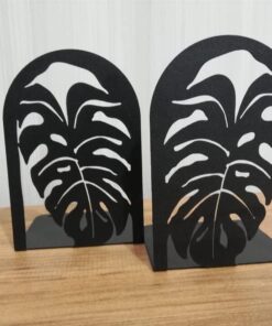 Dekoratif Yaprak Desenli Metal Kitap Tutucu 2'li paket
