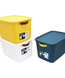 15LT 35X25X22CM RENKLİ ORGANİZER KAPAKLI KUTU PLASTİK