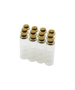 15ML   ÇOK AMAÇLI - DEKORATİF  BOŞ CAM ŞİŞE  MANTAR KAPAKLI