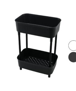2 KATLI  DÜZENLEYİCİ ORGANİZER  PLASTİK RAF ÜNİTESİ   29.5 X 18 X 41.5CM   MUTK - BANYO - ÇOK AMAÇLI
