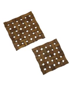 2 PCS KARE=16CM--19CM BAMBU AHŞAP NİHALE