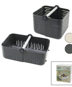 2İN1 KULLANIM=YATAY - DİKEY ÇOK AMAÇLI KATLANIR PLASTİK SEPET METAL TAŞIMA KULP 22X16.5CM - 12X31CM