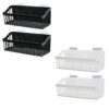 2PCS  BANYO - MUTK ORGANİZERİ PLASTİK  YAPIŞKAN ASKILIKLI - SİYAH-BEYAZ 7X10X26CM
