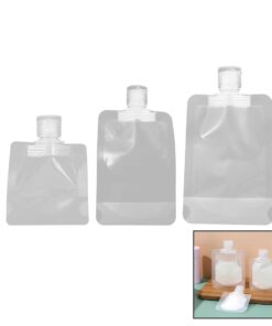 3 BOY SEYAHAT SIVI SABUNLUK 30-50-100 ML PVC POŞET - KAPAKLI