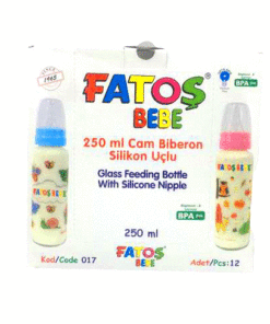 TOŞ BEBE-017 CAM DESENLİ 250ML BİBERON