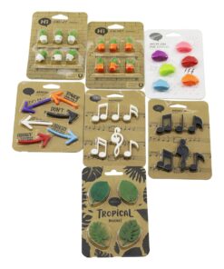 MİNİ  MIKNATISLI DOLAP MAGNET  MİX MODEL=KAKTÜS--NOTA HARF--BULUT--OK=6PCS - YAPRAK=4PCS