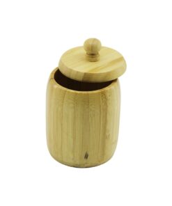 NO-8 AHŞAP - BAMBU ŞEKERLİK KAPAKLI ÇAP: 7.5CM DERİNLİK: 8.5CM