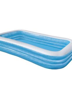 ÜÇ HALKA 1.16LT DİKDÖRTGEN AİLE MAVİ ŞİŞME HAVUZ 3.05X1.83X56CM 6+YAŞ