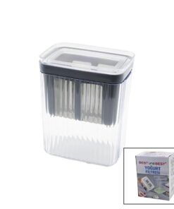YOĞURT SÜZME FİLTRESİ KABI MİKA KRİSTAL HAZNE - SİLİKON CONTALI KAPAK - PLS.ÇERÇEVELİ SÜZGEÇ BK-230
